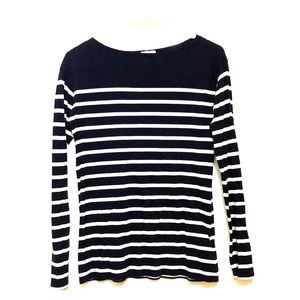 GAP navy blue striped shirt
